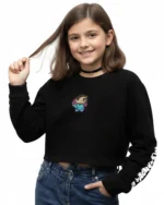 CROP CREWNECK ALEXANDRA - ΜΑΥΡΟ - Image 4