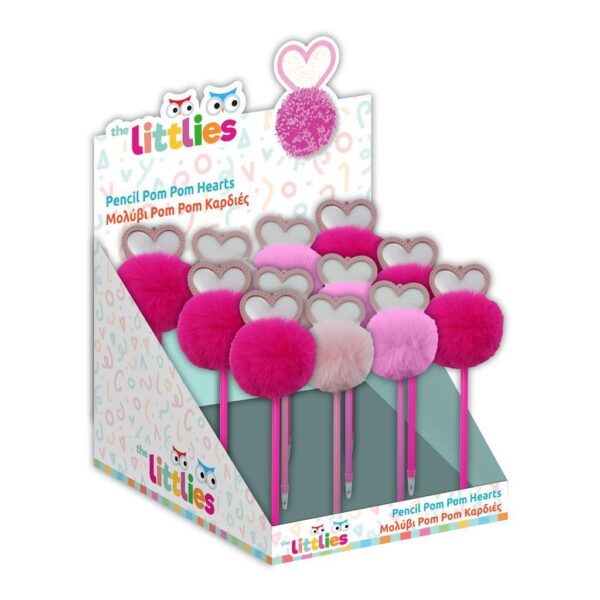 ΜΟΛΥΒΙ POMPOM 3ΧΡΩΜ THE LITTLIES ΚΑΡΔΙΕΣ - Image 1